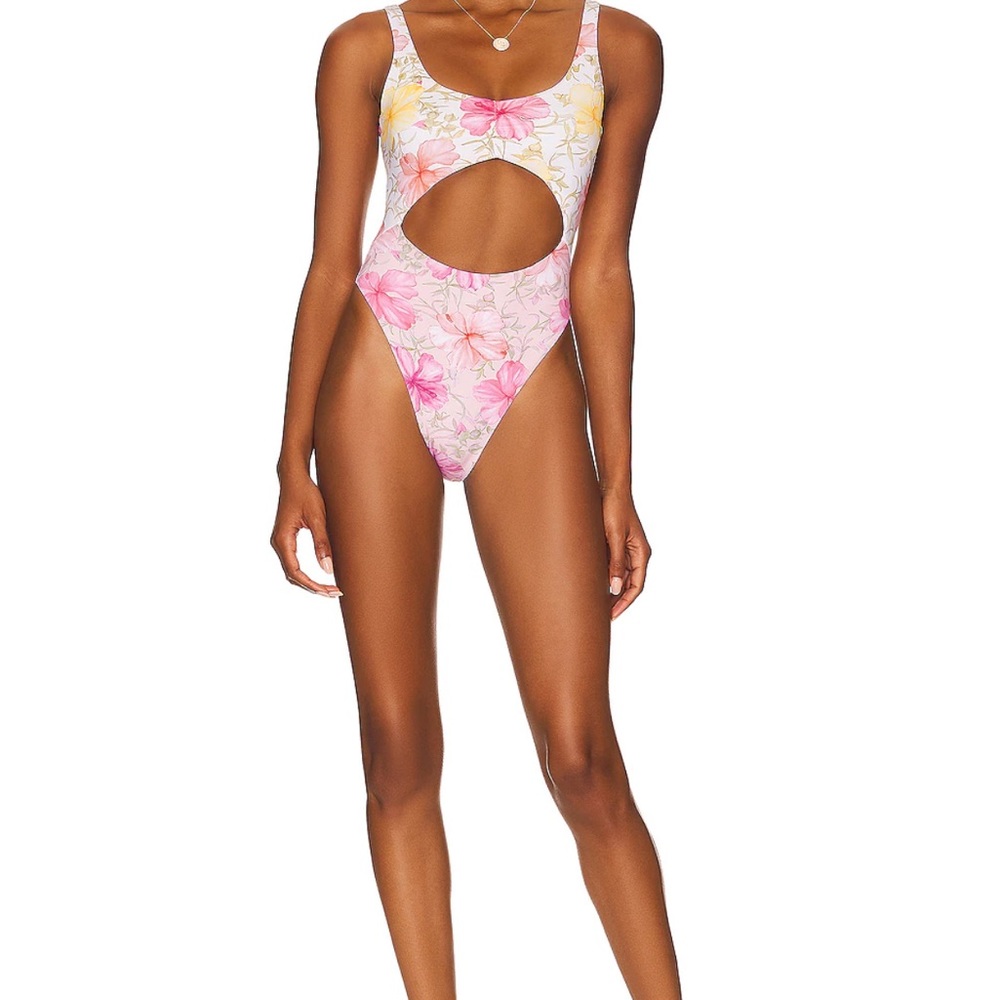 LoveShackFancy x Hurley - Hibiscus Cheeky One Piece / M